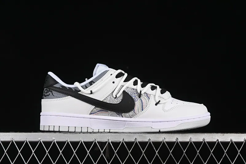 All categories Nk SB Dunk series Nk SB Dunk Low low-top sneakers Nk Dunk Low Year of the Dragon limited edition CNY Qiansi Ancient Rhyme Gift Box Silver White SB strap low-top casual sneakers DV0831-101